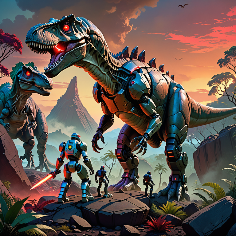 Ultimate Tic-tac-toe — Robots vs Dinosaurs — cover art