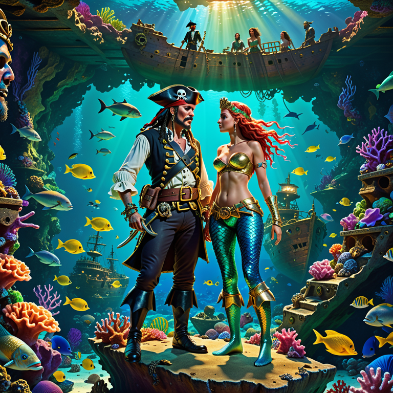 Four in a Row — Pirates vs Mermaids — cover art